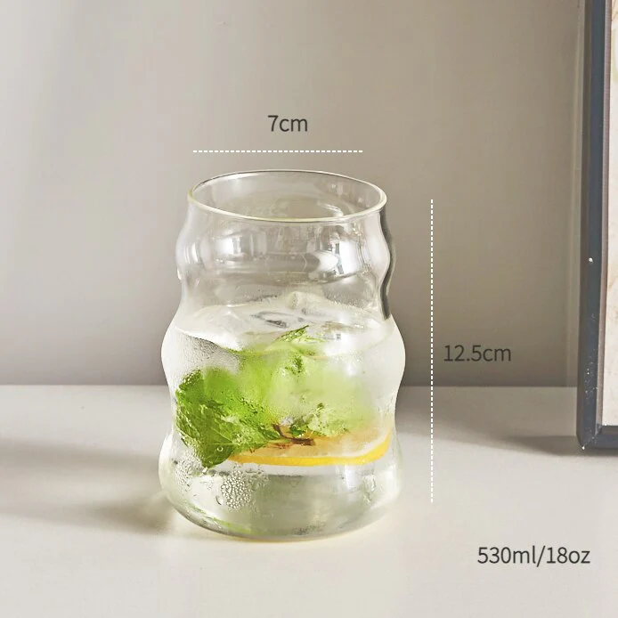 Borosilicate Ribbed Glass Cup - Image 10