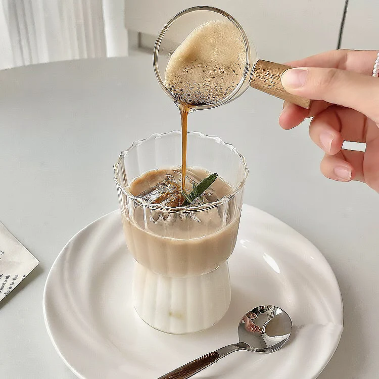 Borosilicate Ribbed Glass Cup - Image 4