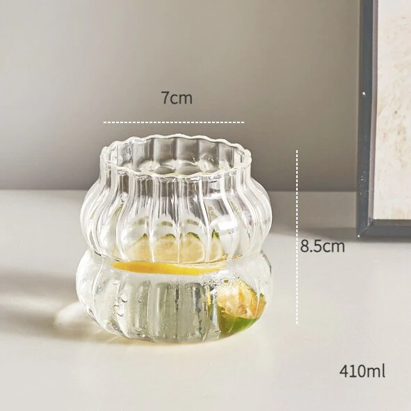 Borosilicate Ribbed Glass Cup - Image 5