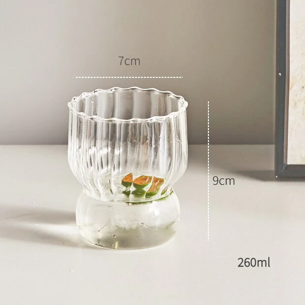 Borosilicate Ribbed Glass Cup - Image 7