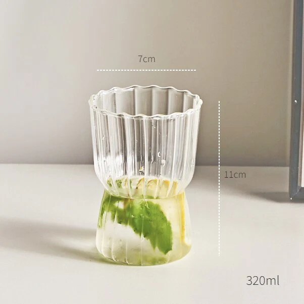 Borosilicate Ribbed Glass Cup - Image 8