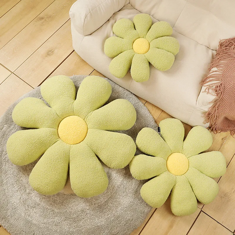 Boucle Plush Flower Cushion - Image 5