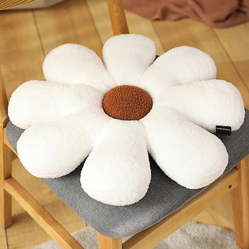 Boucle Plush Flower Cushion - Image 7