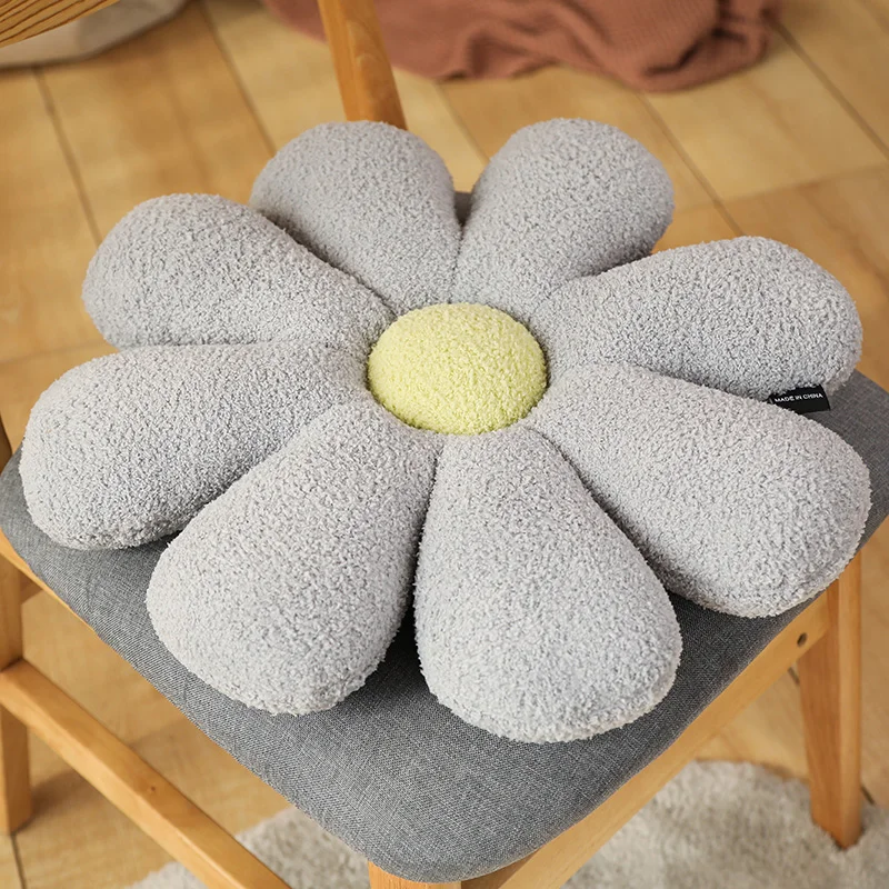 Boucle Plush Flower Cushion - Image 9