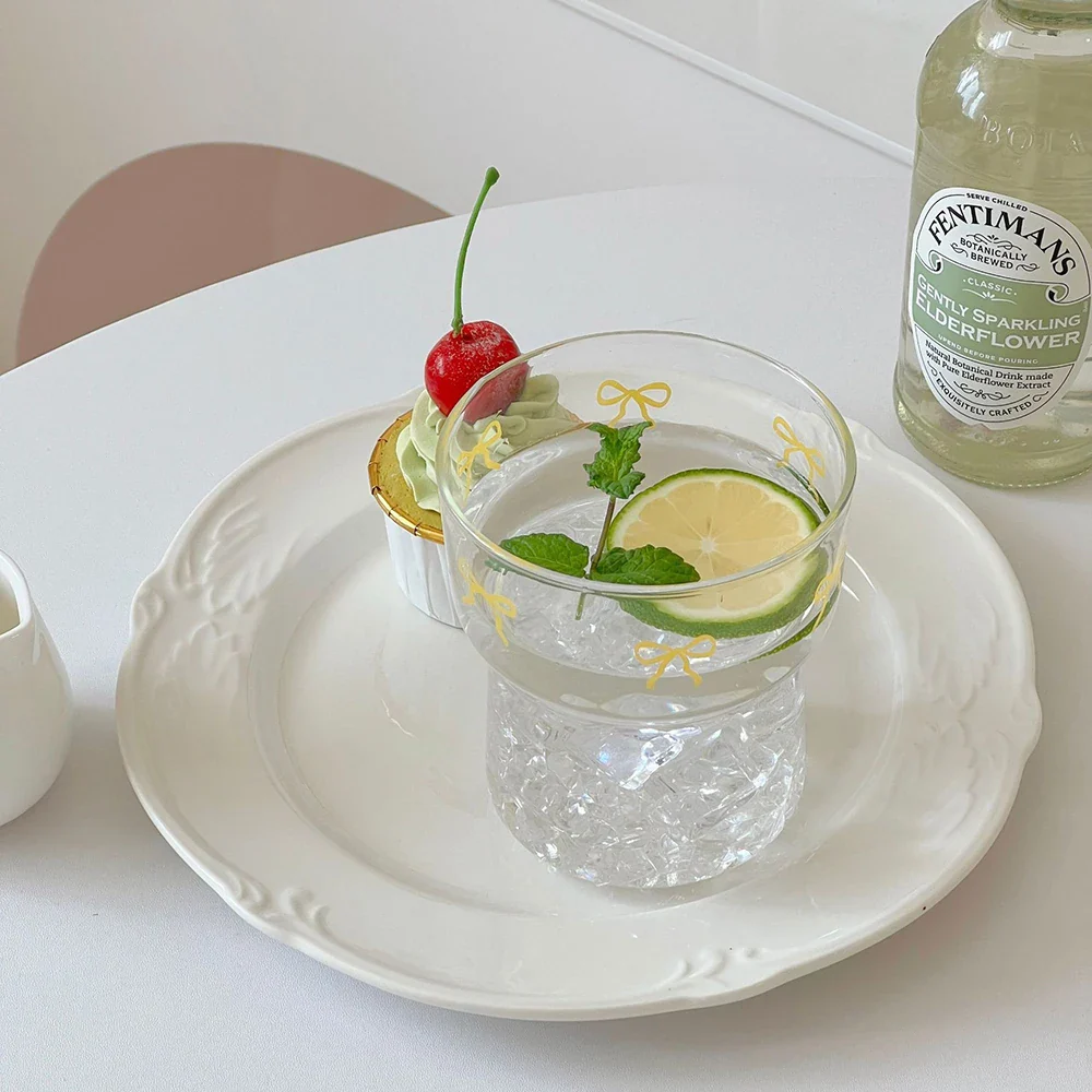 Bow Print Glass Cup - Image 6