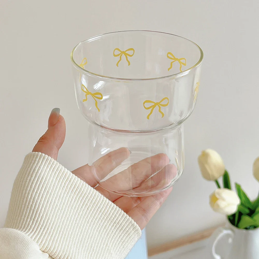 Bow Print Glass Cup - Image 8