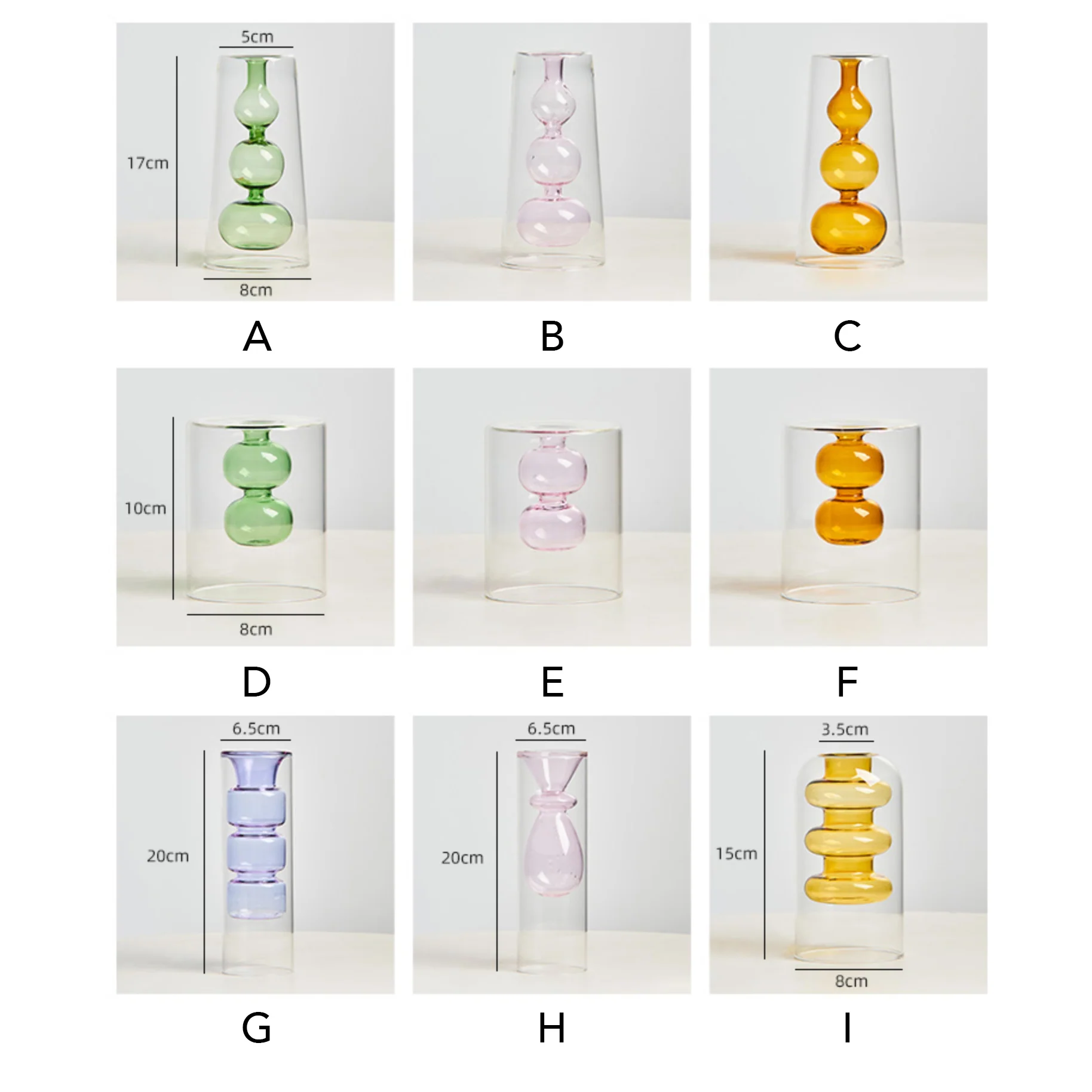Bubbly Glass Vases - Image 10