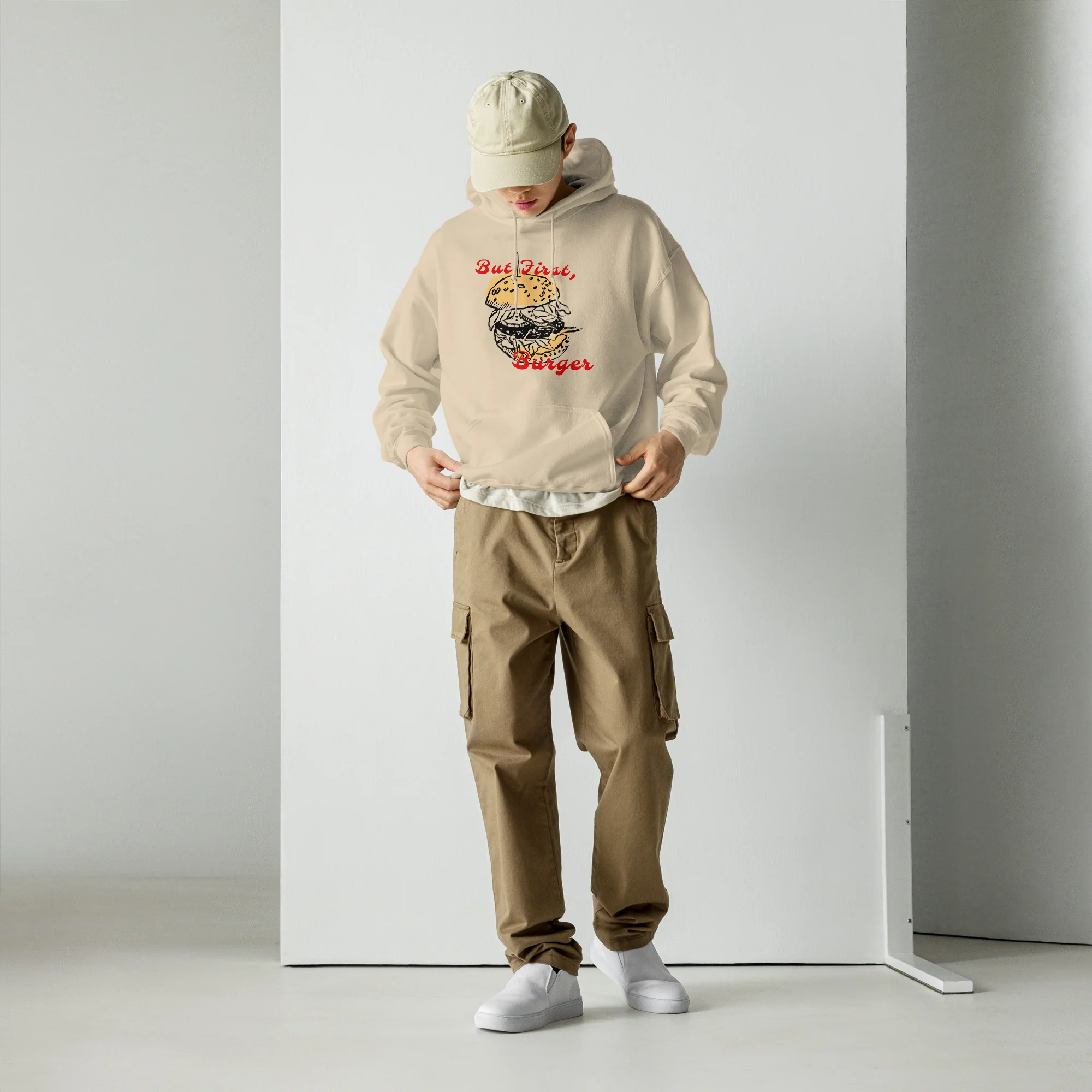 Burger First Hoodie - Image 3
