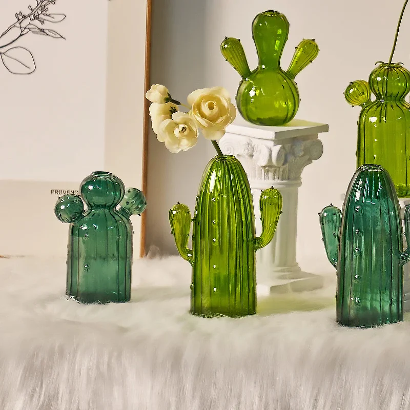 Cactus Glass Vase - Image 2