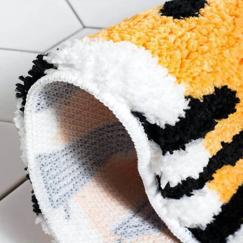 Cartoon Tiger Flocking Foot Mat - Image 3