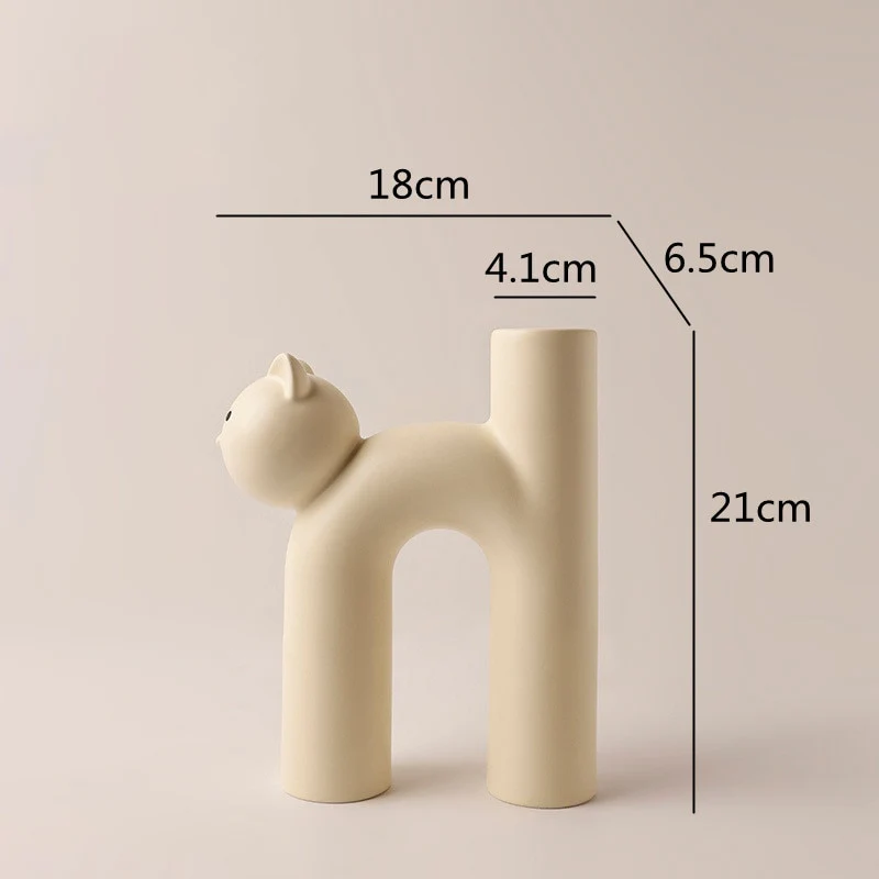 Ceramic Cat Vase - Image 12