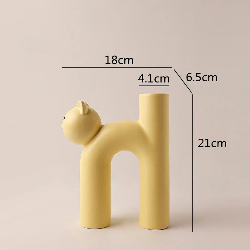 Ceramic Cat Vase - Image 13