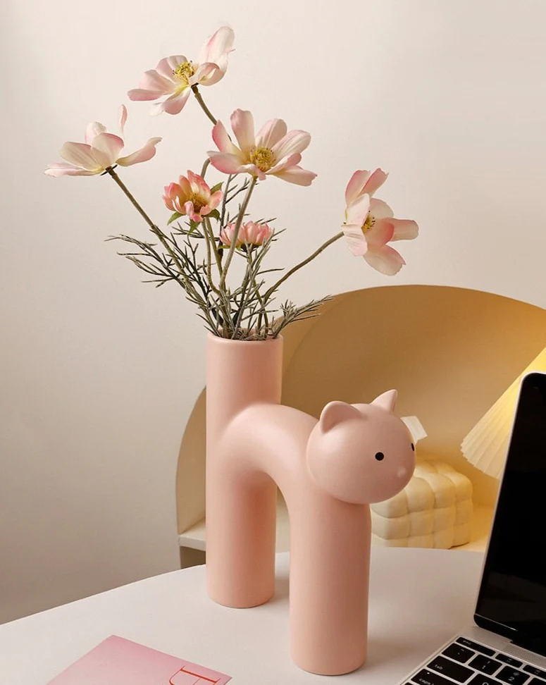 Ceramic Cat Vase - Image 4