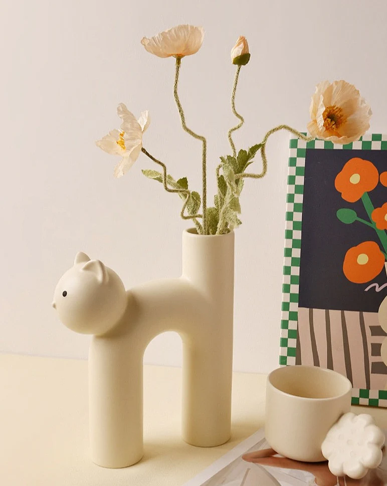 Ceramic Cat Vase - Image 7