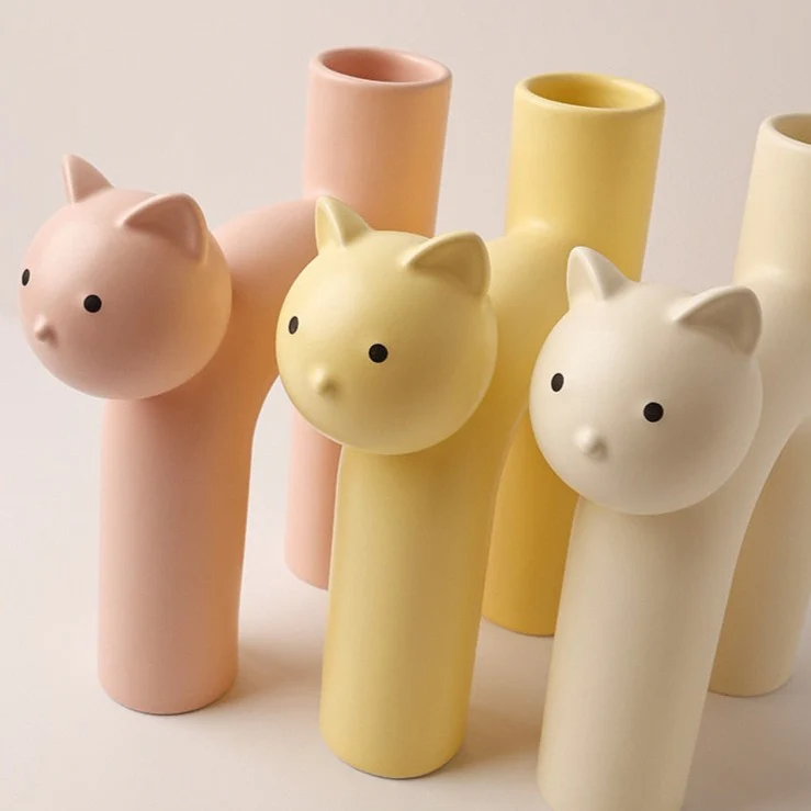 Ceramic Cat Vase - Image 9