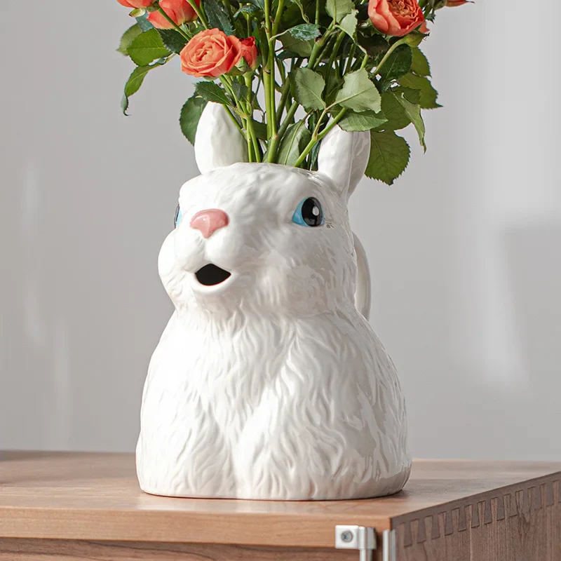 Cute Bunny Ceramic Vase - Image 4