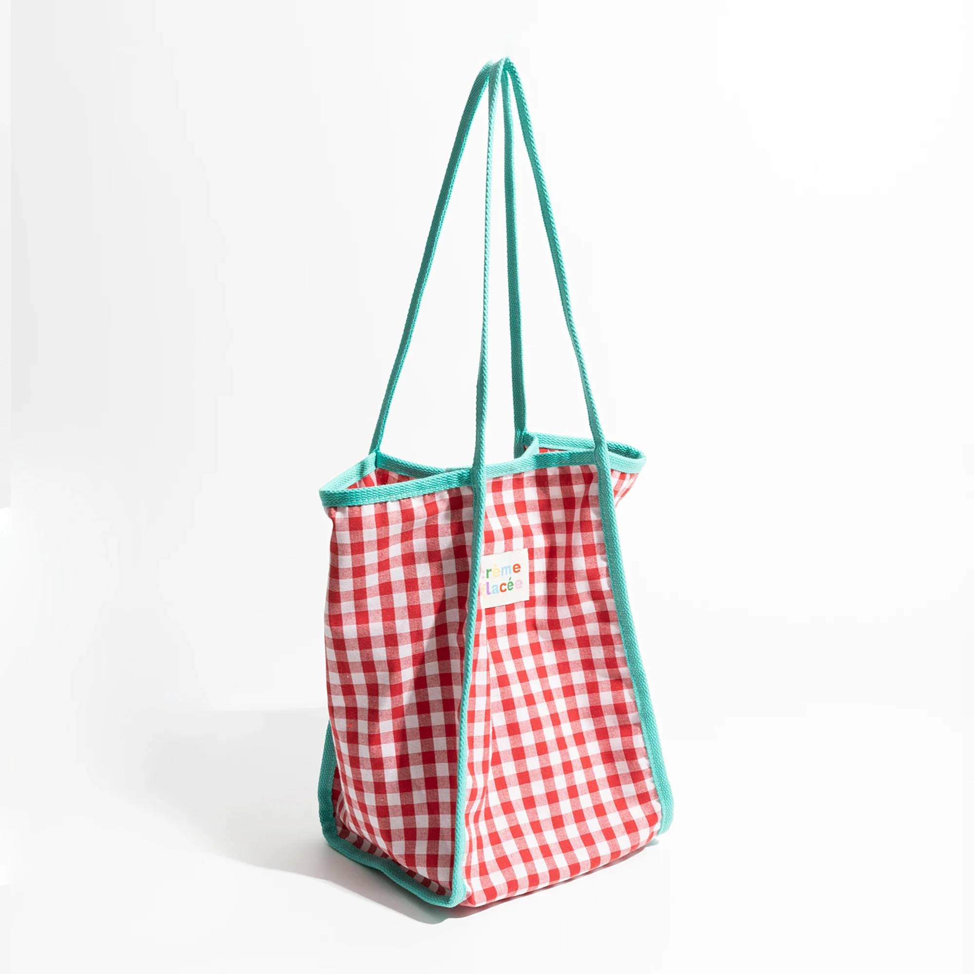 Checker Two-toned Shoulder Bag - Image 5