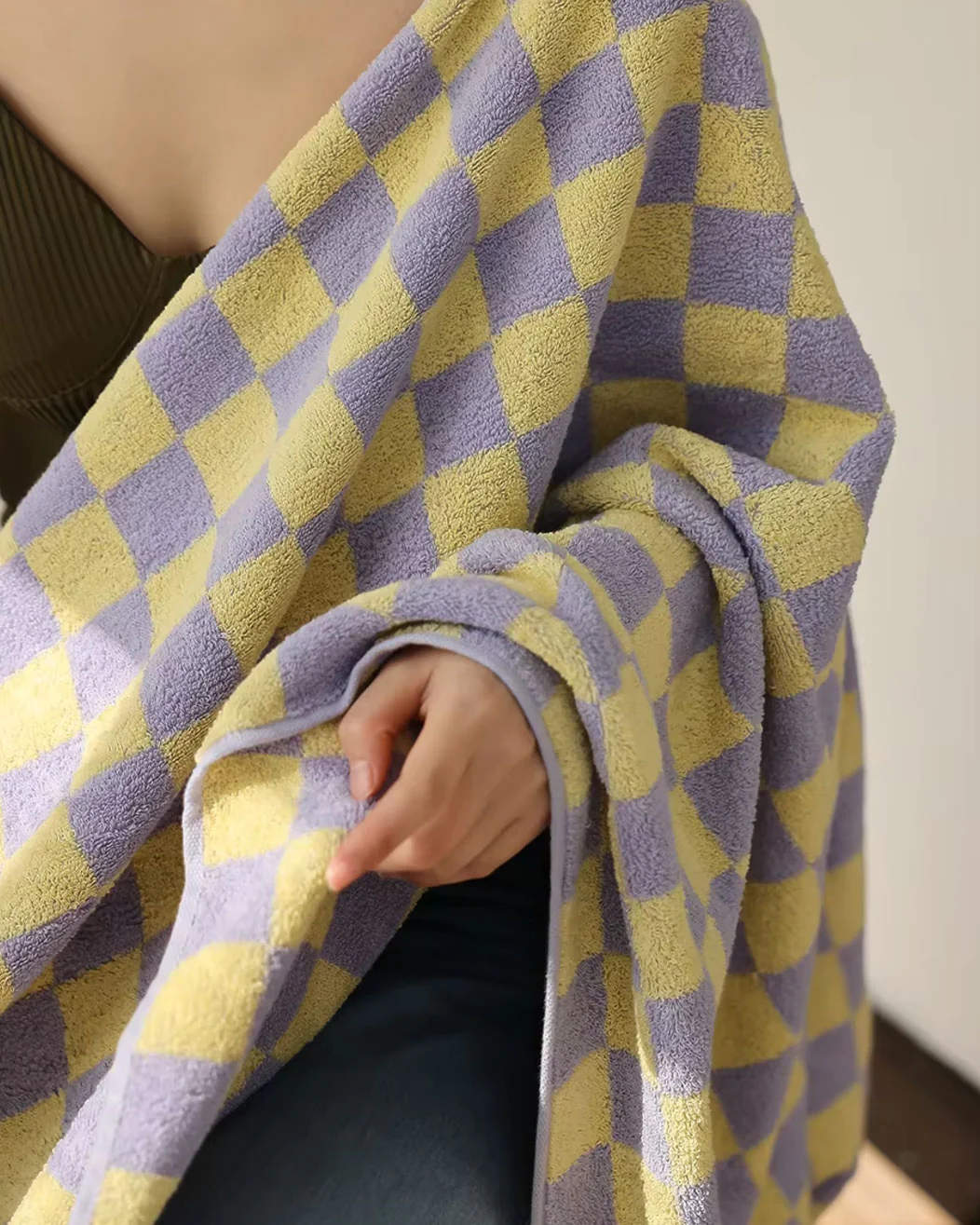 Checkerboard Cotton Towel - Image 8