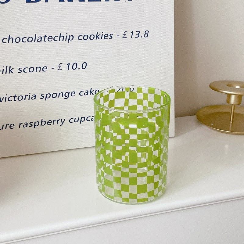 Checkerboard Glass Cup - Image 10