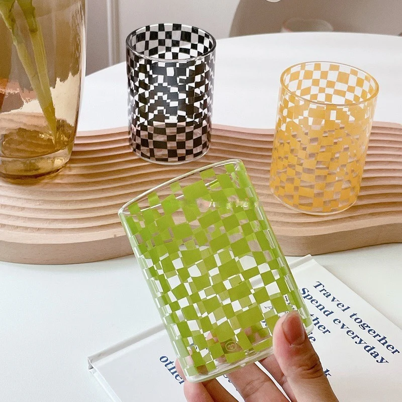 Checkerboard Glass Cup - Image 7