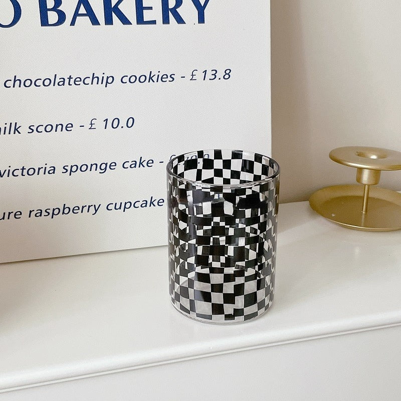 Checkerboard Glass Cup - Image 8