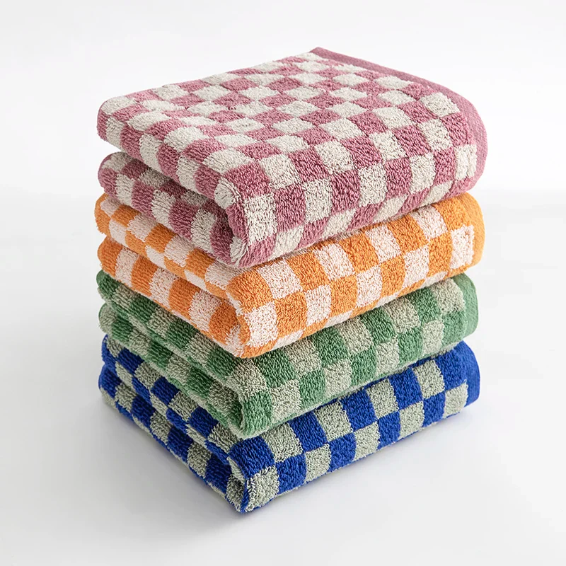 Checkered Cotton Hand Towels