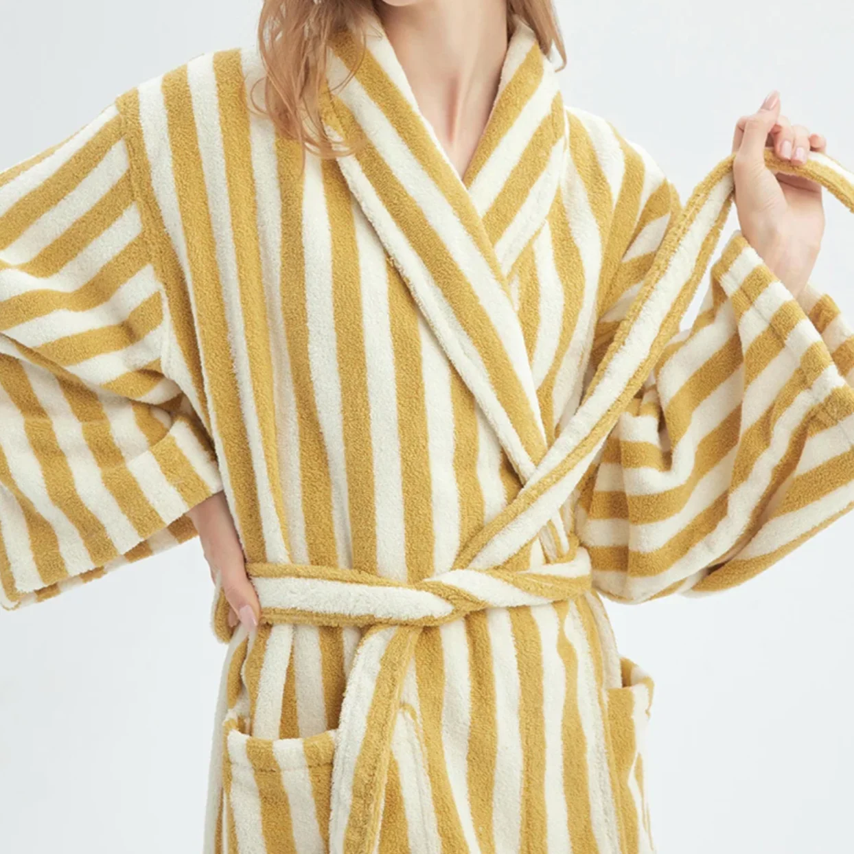 Checkered & Striped Bath Gown