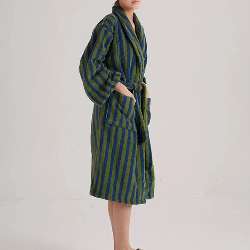 Checkered & Striped Bath Gown - Image 15