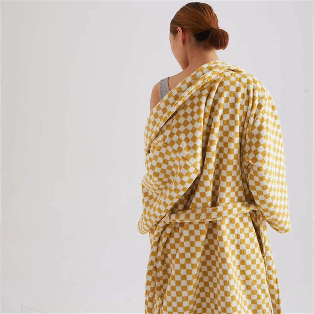 Checkered & Striped Bath Gown - Image 5