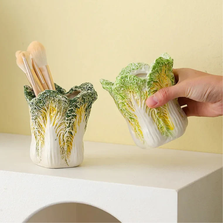 Chinese Cabbage Ceramic Jar - Image 2