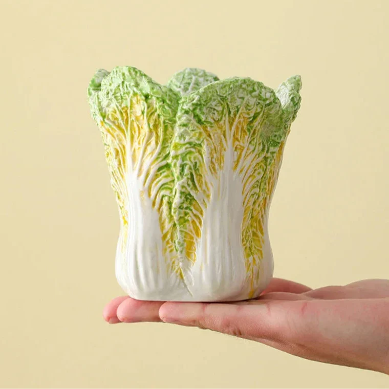 Chinese Cabbage Ceramic Jar - Image 4