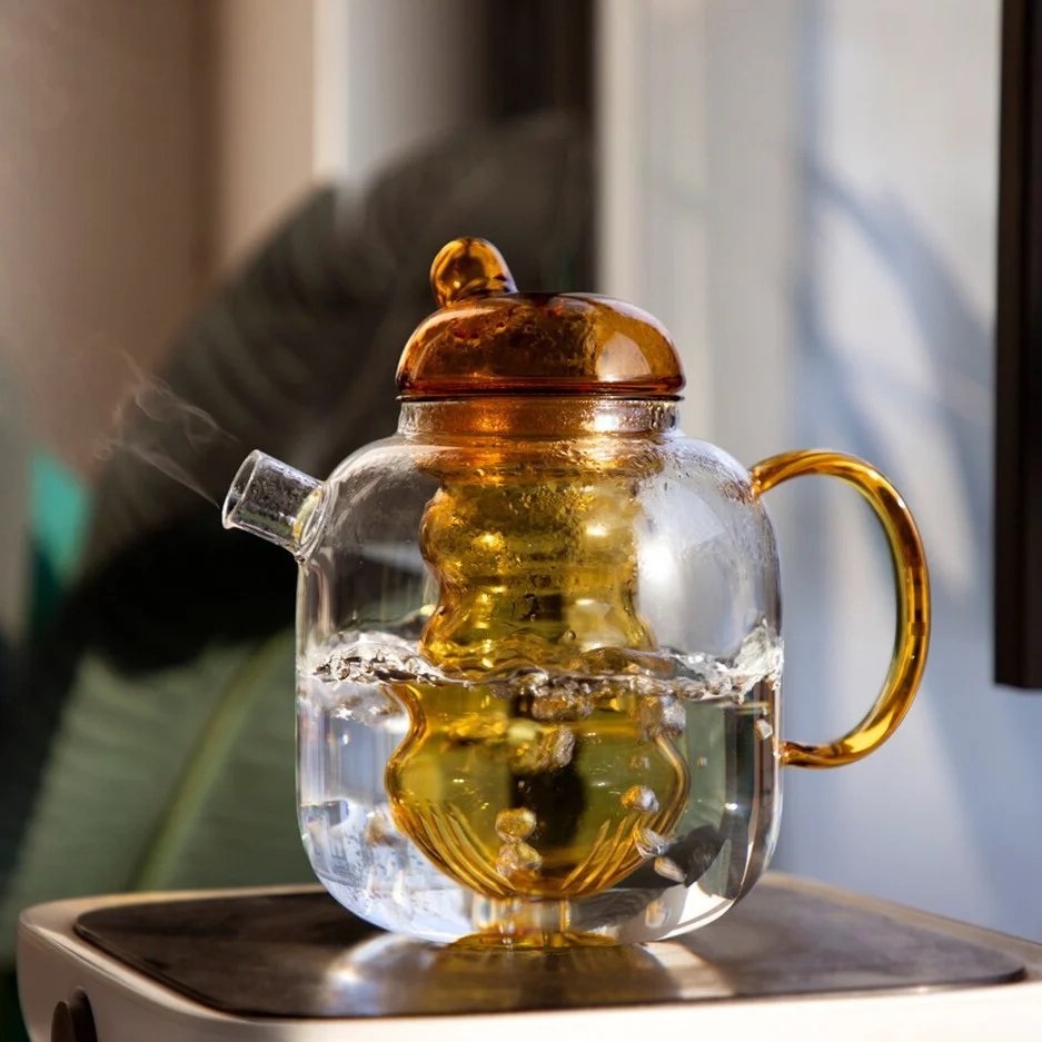 Chubby Glass Teapot - Image 4