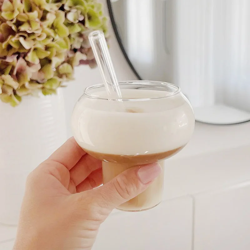 Chubby Pebble Layered Glass Cup with Stand - Image 4