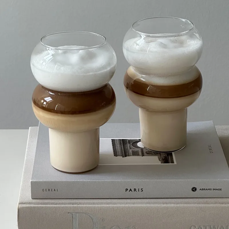 Chubby Pebble Layered Glass Cup with Stand - Image 5