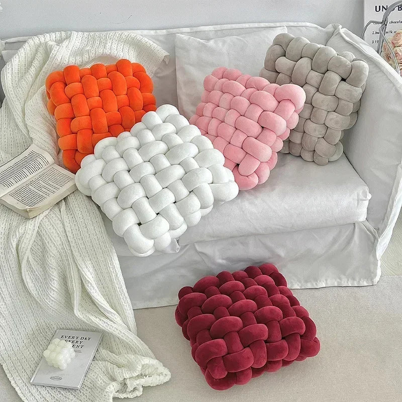 Chunky Woven Knot Cushion - Image 3