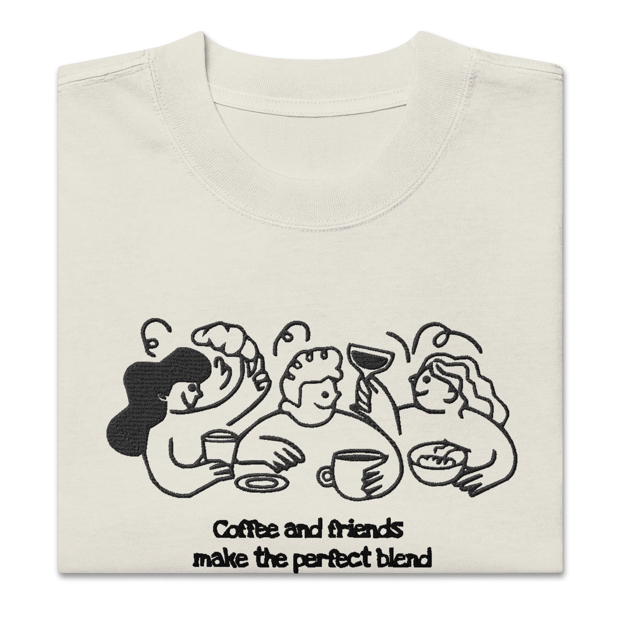 Coffee and friends make the perfect blend Oversized faded t-shirt - Image 3
