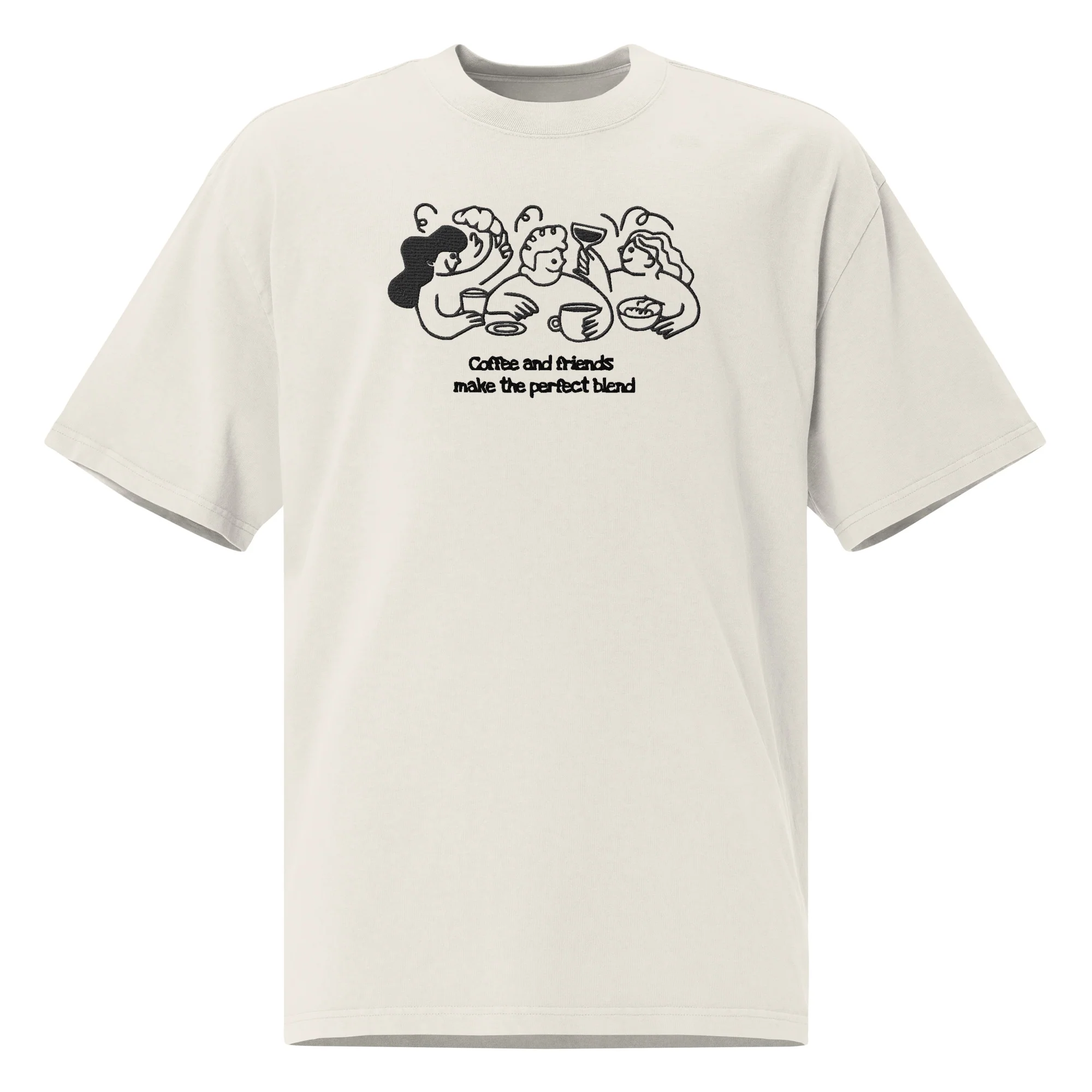 Coffee and friends make the perfect blend Oversized faded t-shirt - Image 7