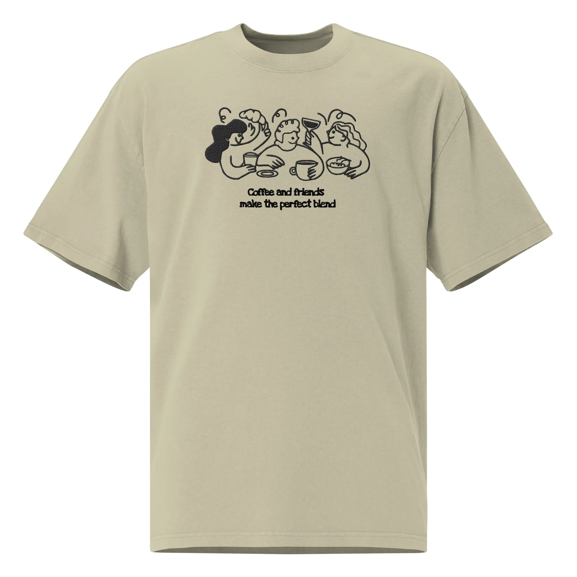 Coffee and friends make the perfect blend Oversized faded t-shirt - Image 9