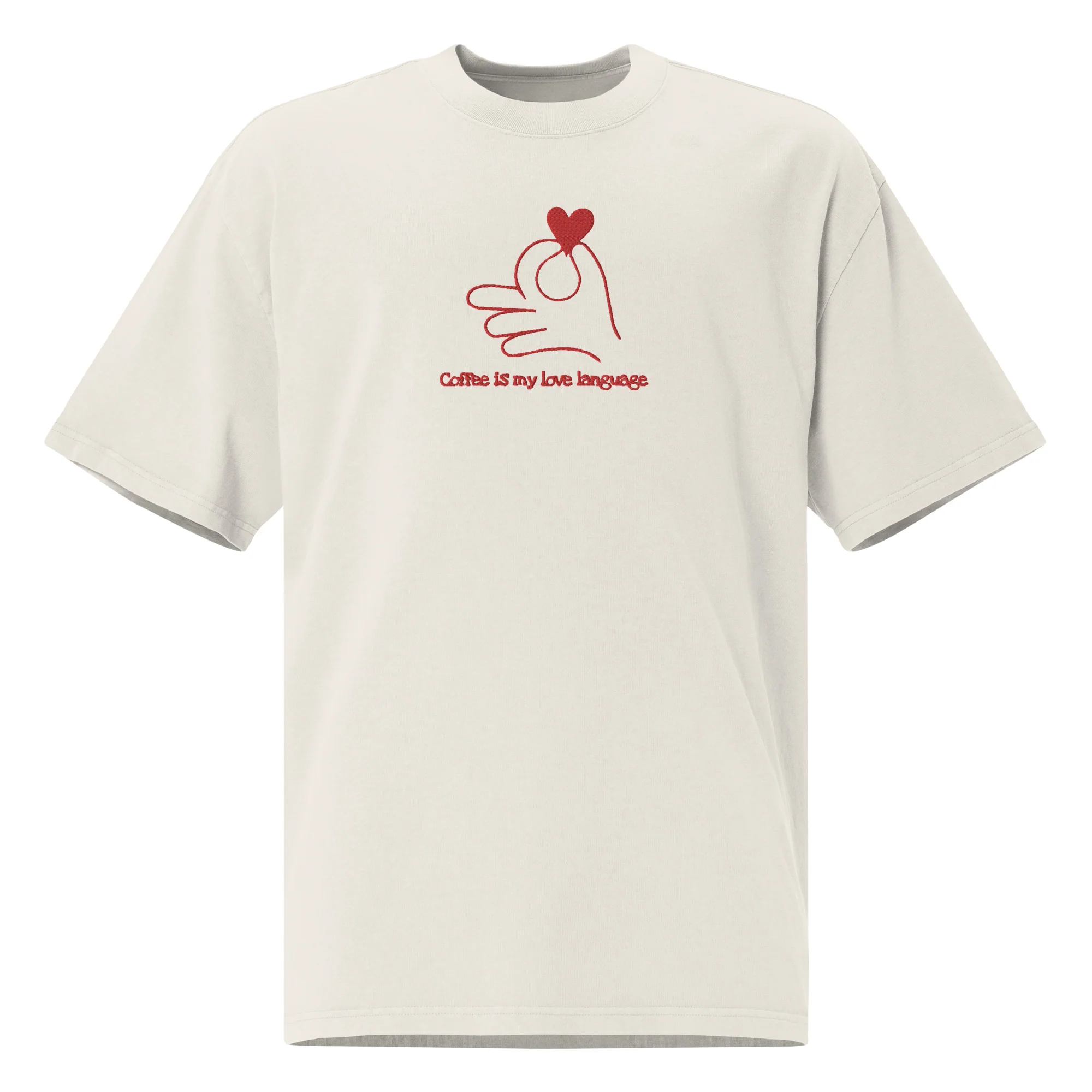 Coffee is my love language Oversized faded t-shirt - Image 5