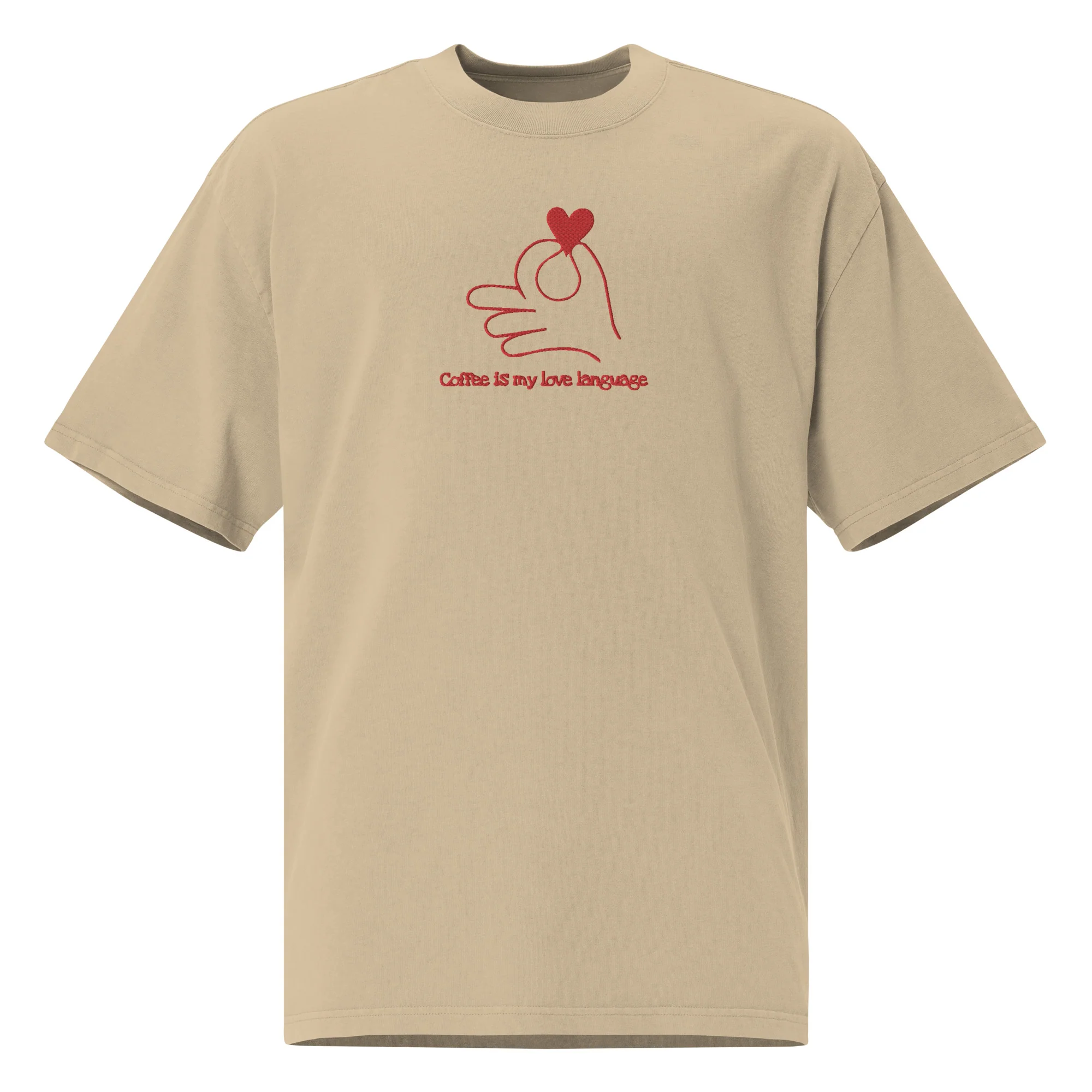 Coffee is my love language Oversized faded t-shirt - Image 6