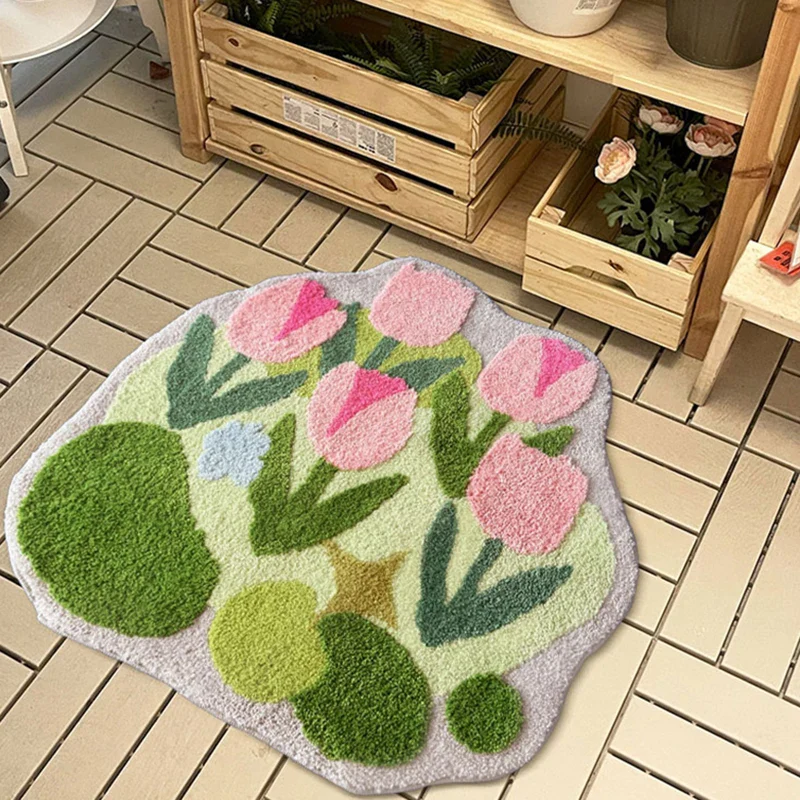Colorful Tufted Tulip Rug