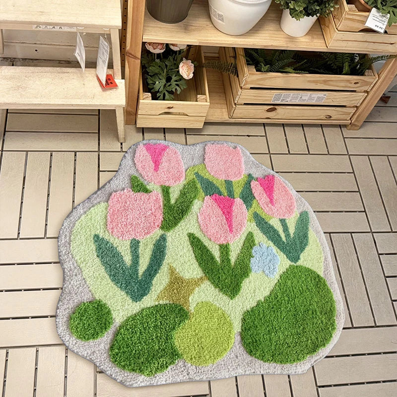 Colorful Tufted Tulip Rug - Image 2
