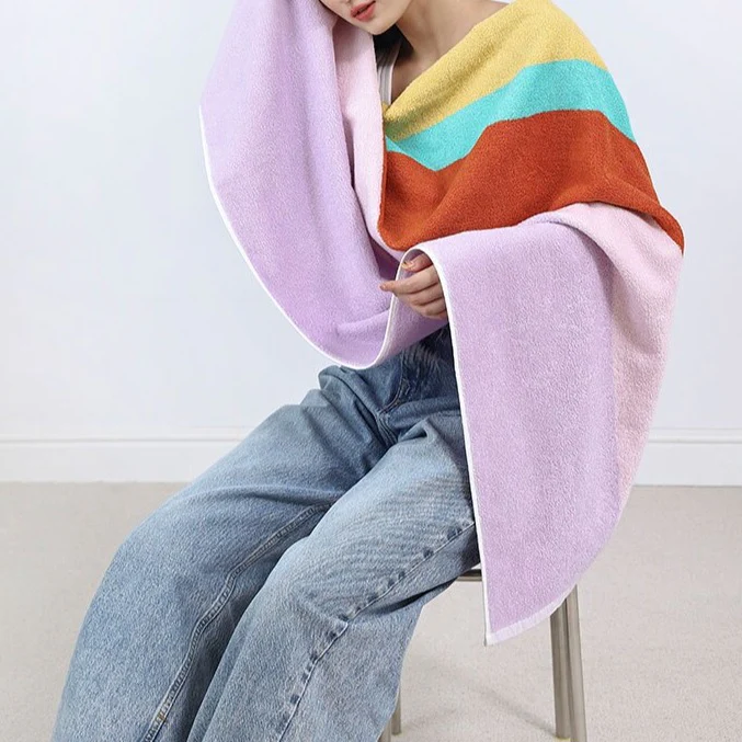 Colour Block Towels - Stripe Tile - Image 4