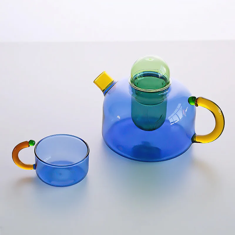 Coloured Glass Teaware - Image 3