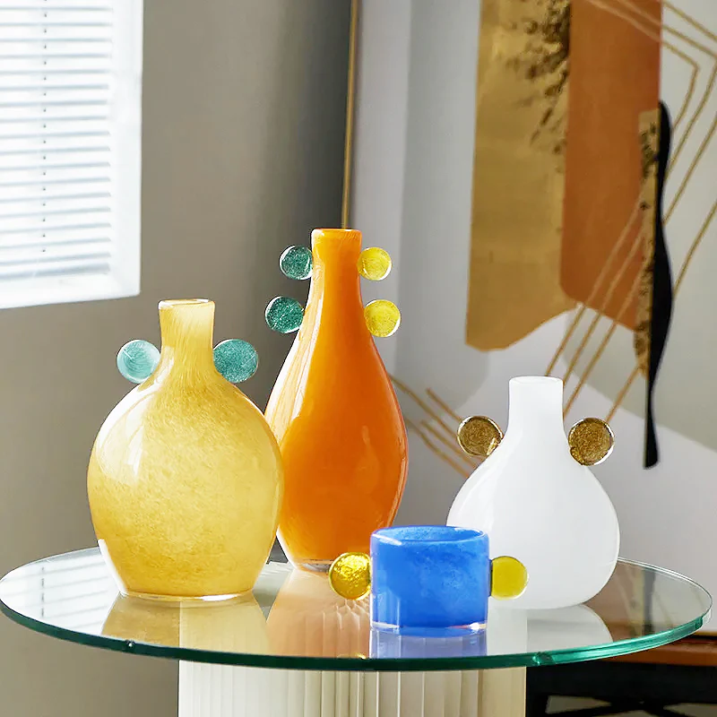 Coloured Globe Handled Glass Jar Vase Collection