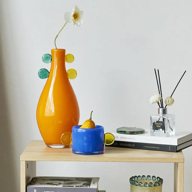 Coloured Globe Handled Glass Jar Vase Collection - Image 2