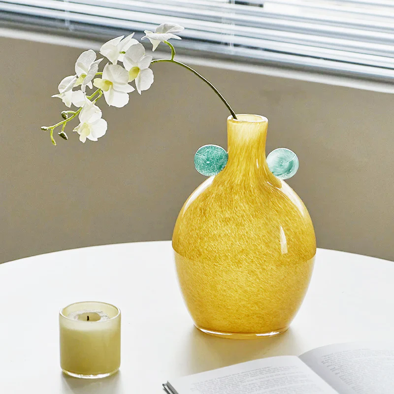 Coloured Globe Handled Glass Jar Vase Collection - Image 4
