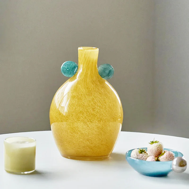 Coloured Globe Handled Glass Jar Vase Collection - Image 6