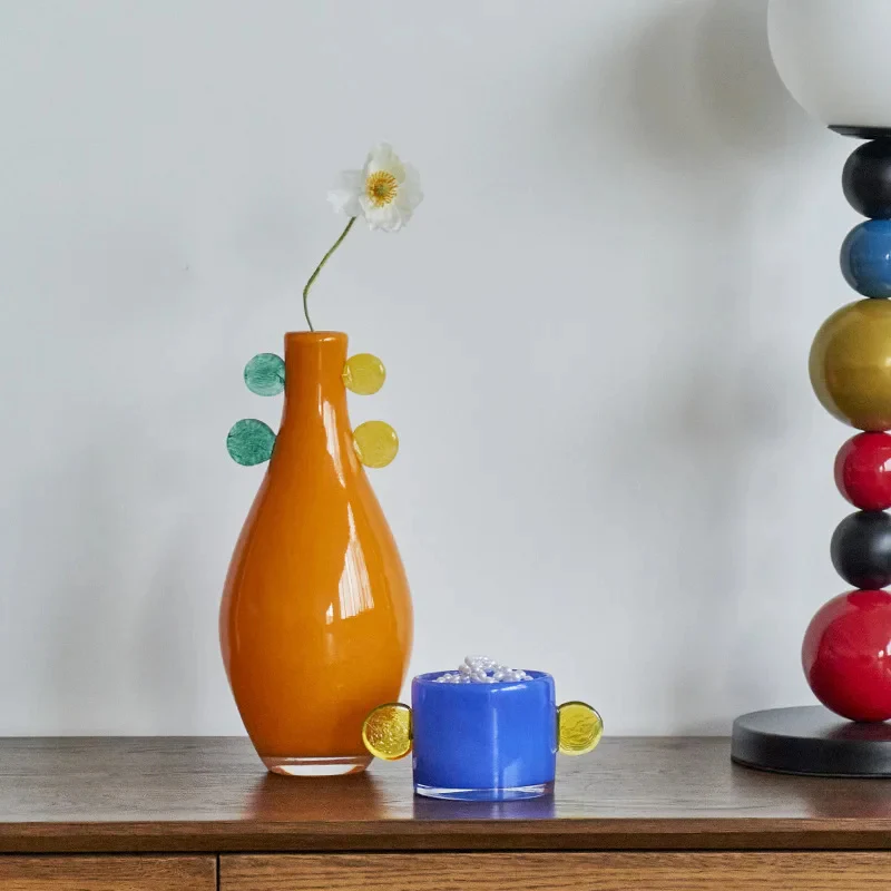 Coloured Globe Handled Glass Jar Vase Collection - Image 7