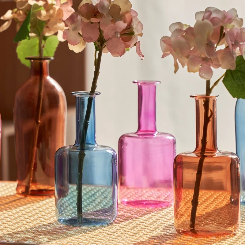 Colourful Bud Glass Vase - Image 4